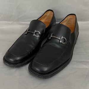 Salvatore Ferragamo Studio Gancini Bit Leather Loafers Men’s 12 D Moccasins